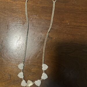 Elegant Silver Heart Necklace